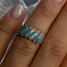 Vintage 925 Sterling Silver Turquoise Ring Size 6