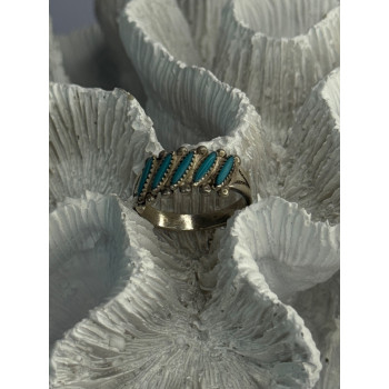 Vintage 925 Sterling Silver Turquoise Ring Size 6