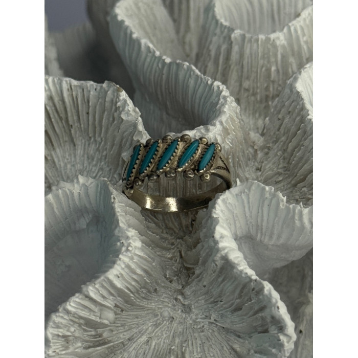 Vintage 925 Sterling Silver Turquoise Ring Size 6