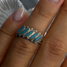 Vintage 925 Sterling Silver Turquoise Ring Size 6