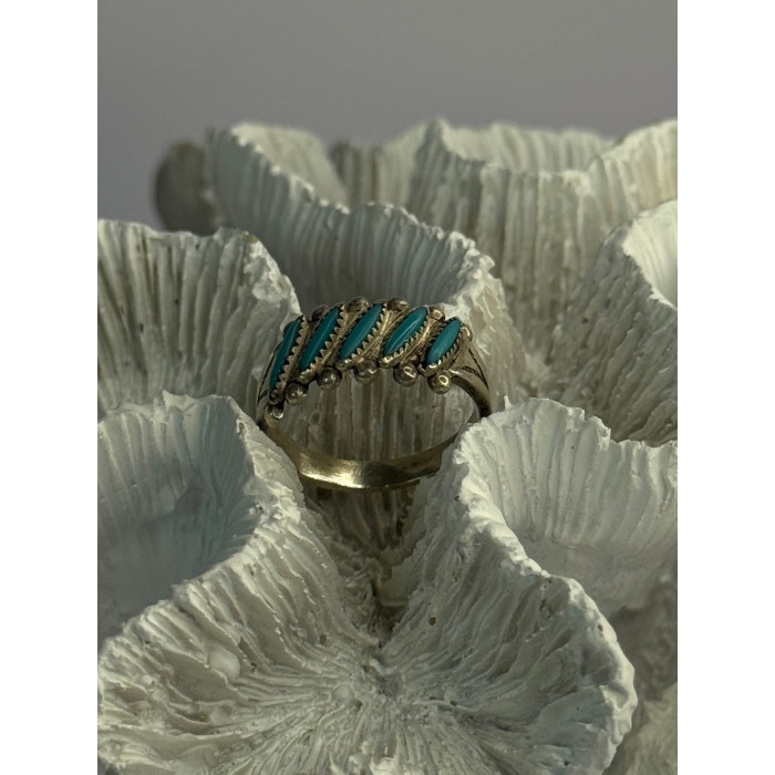 Vintage 925 Sterling Silver Turquoise Ring Size 6
