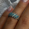 Vintage 925 Sterling Silver Turquoise Ring Size 6