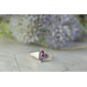 925 Sterling Silver Amethyst Ring Size 8