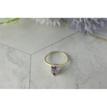 925 Sterling Silver Amethyst Ring Size 8