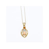 14K YELLOW GOLD OPAL & DIAMOND CHAIN WITH PENDANT