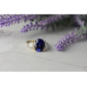 925 Sterling Silver Sapphire & CZ Ring Size 5.5