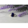 925 Sterling Silver Sapphire & CZ Ring Size 5.5