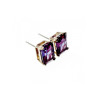 925 Sterling Silver Amethyst Stud Earrings