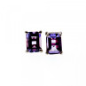925 Sterling Silver Amethyst Stud Earrings
