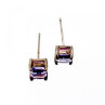 925 Sterling Silver Amethyst Stud Earrings