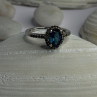 925 Sterling Silver Spinel & Beryl Ring Size 7