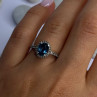 925 Sterling Silver Spinel & Beryl Ring Size 7
