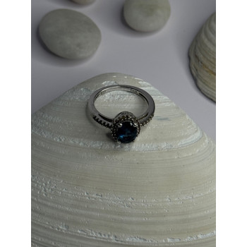 925 Sterling Silver Spinel & Beryl Ring Size 7