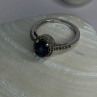 925 Sterling Silver Spinel & Beryl Ring Size 7