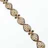 925 Sterling Silver Marcasites Openwork Bracelet Size 7 IN