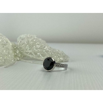 925 Sterling Silver Black Onyx Ring Size 8