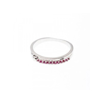 925 Sterling Silver Pink Spinel Ring Size 6
