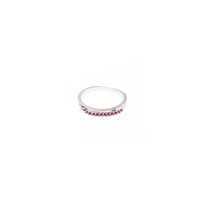 925 Sterling Silver Pink Spinel Ring Size 6