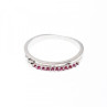 925 Sterling Silver Pink Spinel Ring Size 6