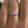 925 Sterling Silver Pink Spinel Ring Size 6
