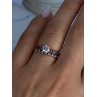 14K Rose Gold Ring Set Sapphire & Diamond Size 7