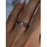 14K Rose Gold Ring Set Sapphire & Diamond Size 7