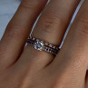 14K Rose Gold Sapphire & Diamond Set of Rings Size 7