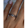 14K Rose Gold Ring Set Sapphire & Diamond Size 7