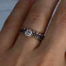 14K Rose Gold Sapphire & Diamond Set of Rings Size 7