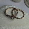 14K Rose Gold Sapphire & Diamond Set of Rings Size 7