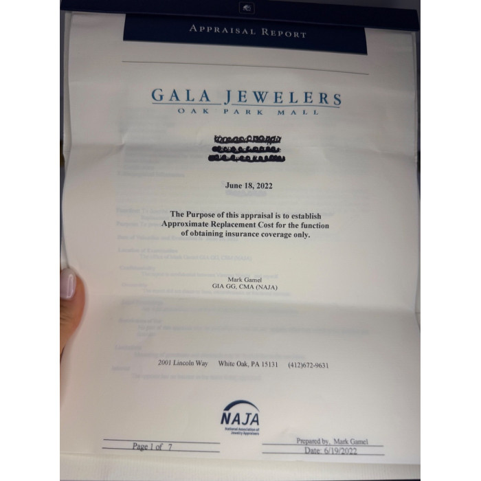 14K Rose Gold Ring Set Sapphire & Diamond Size 7