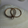 14K Rose Gold Sapphire & Diamond Set of Rings Size 7