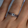 14K Rose Gold Sapphire & Diamond Set of Rings Size 7