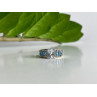 925 Sterling Silver Aquamarines Ring Size 8