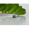925 Sterling Silver Aquamarines Ring Size 8