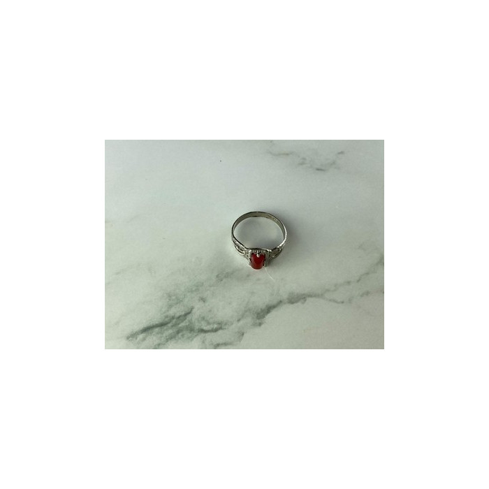 Vintage 925 Sterling Silver Agate Ring Size 5.5