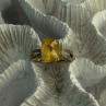 925 Sterling Silver Citrine & Beryl Ring Size 7