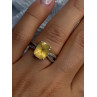 925 Sterling Silver Citrine & Beryl Ring Size 7