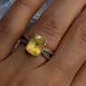 925 Sterling Silver Citrine & Beryl Ring Size 7