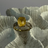 925 Sterling Silver Citrine & Beryl Ring Size 7