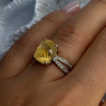 925 Sterling Silver Citrine & Beryl Ring Size 7