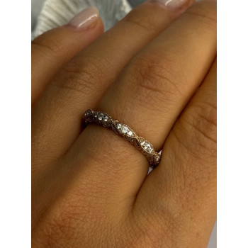 925 Sterling Silver Gold Plated Vanna K White Sapphire Ring Size 8