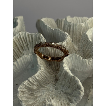 925 Sterling Silver Gold Plated Vanna K White Sapphire Ring Size 8