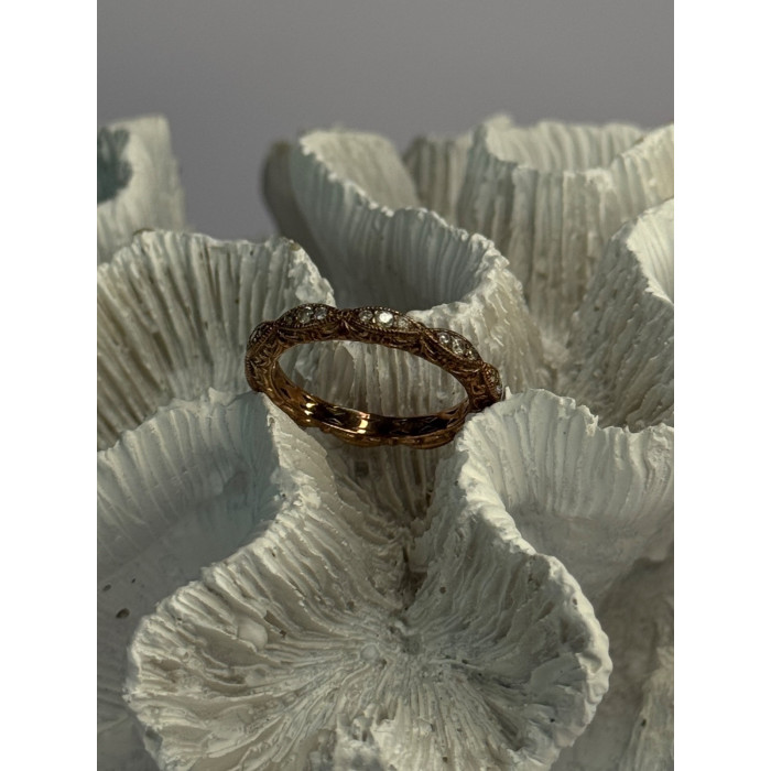 925 Sterling Silver Gold Plated Vanna K White Sapphire Ring Size 8