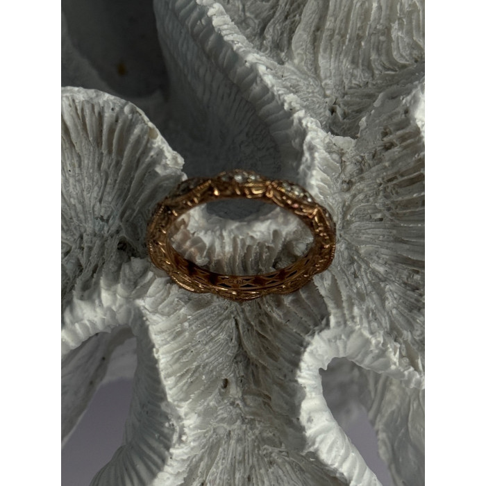 925 Sterling Silver Gold Plated Vanna K White Sapphire Ring Size 8