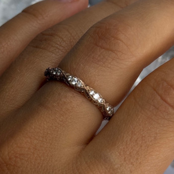 925 Sterling Silver Gold Plated Vanna K White Sapphire Ring Size 8