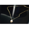 14K YELLOW GOLD PEARL & DIAMONDS CHAIN WITH PENDANT