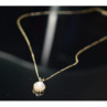 14K Yellow Gold Pearl & Diamonds Chain With Pendant