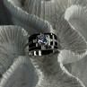 Mens 925 Sterling Silver CZ Ring Size 9.5