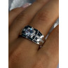 Mens 925 Sterling Silver CZ Ring Size 9.5